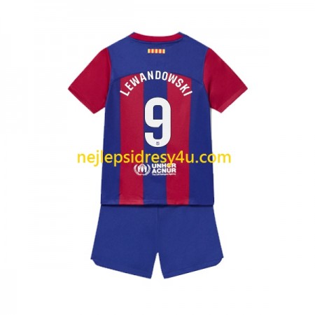 Fotbalový Dres FC Barcelona Robert Lewandowski 9 Dětské Domácí 2023/24